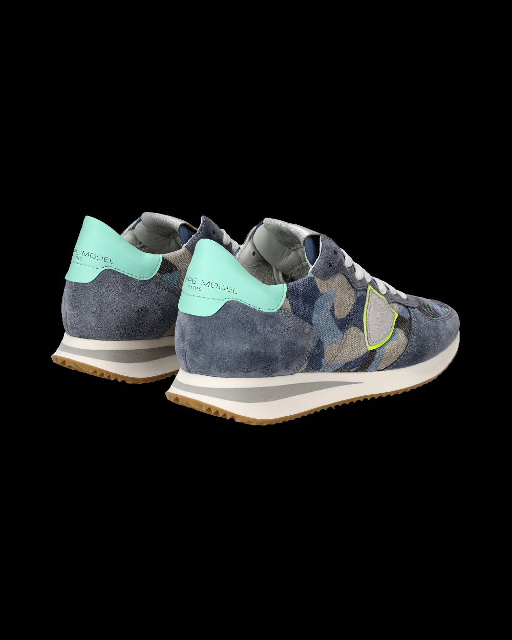 Philippe Model Sneakers Trpx da Donna Blu e Gialle in Tessuto Tecnico Prezzo Ridotto