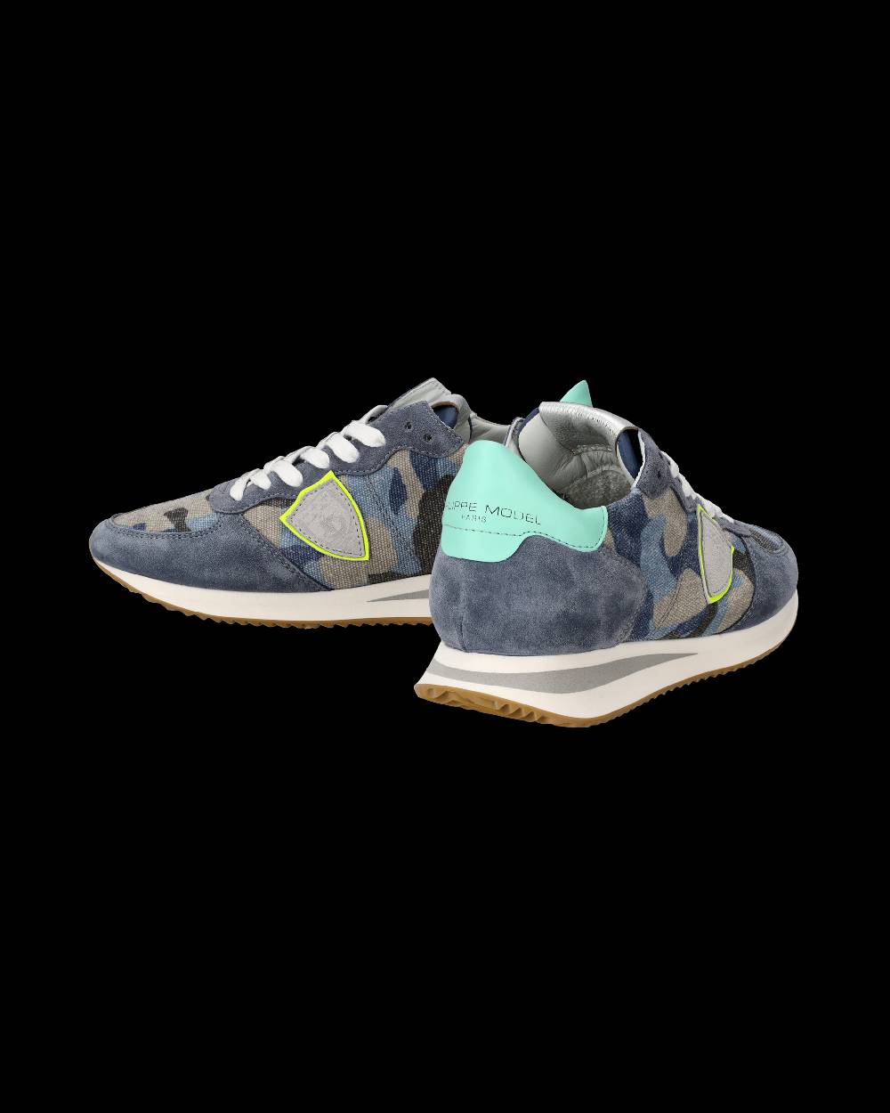 Philippe Model Sneakers Trpx da Donna Blu e Gialle in Tessuto Tecnico Prezzo Ridotto