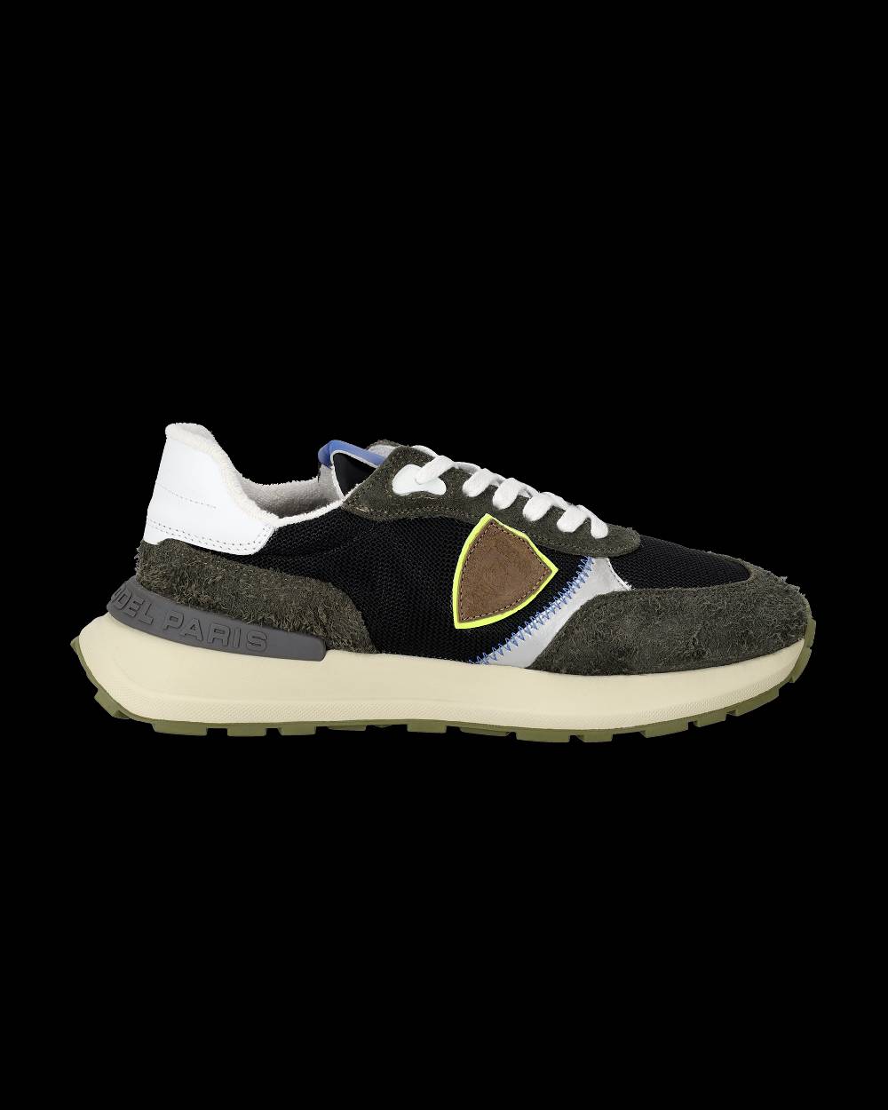Philippe Model Sneakers basse Antibes da Uomo in nylon e pelle - nero militare Novità