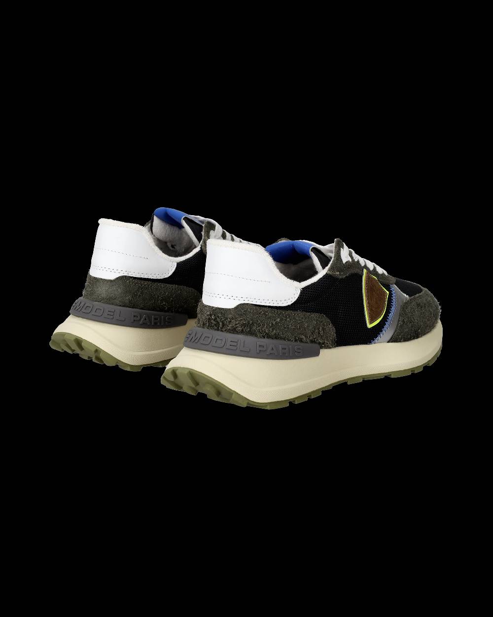 Philippe Model Sneakers basse Antibes da Uomo in nylon e pelle - nero militare Novità