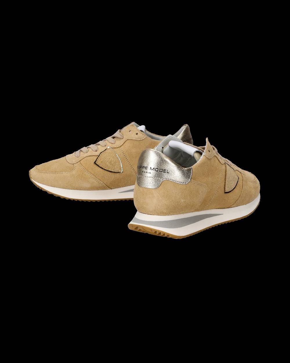 Philippe Model Sneakers Trpx da Donna Beige in Pelle Scamosciata Vendita Calda