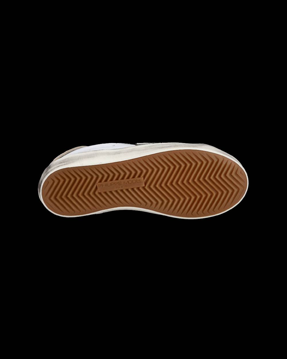 Philippe Model Junior Paris Low-Top Sneakers in Leather, White Blue Vendite Flash