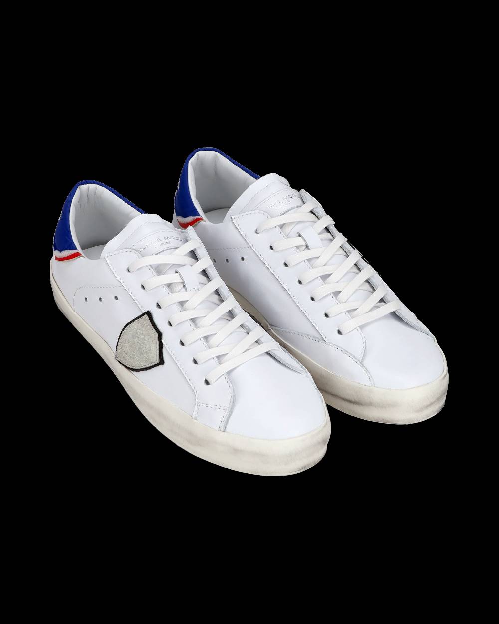 Philippe Model Sneakers basse Paris da Bambino in pelle, Bianco Blu Negozio
