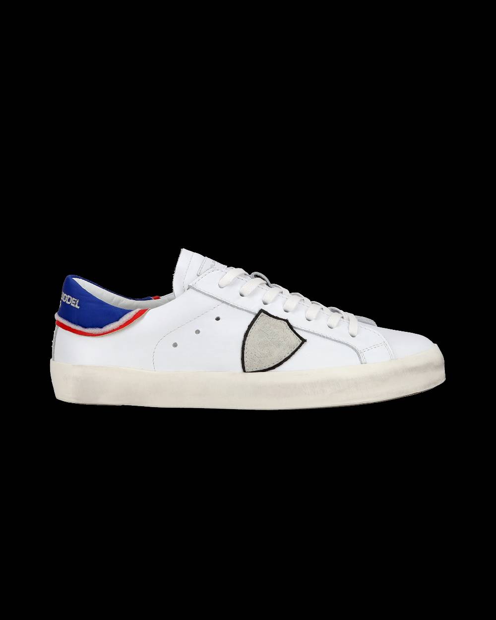 Philippe Model Sneakers basse Paris da Bambino in pelle, Bianco Blu Negozio