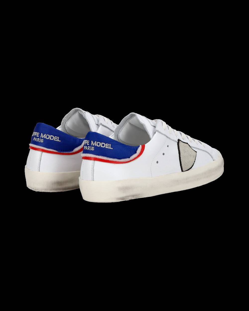 Philippe Model Sneakers basse Paris da Bambino in pelle, Bianco Blu Negozio
