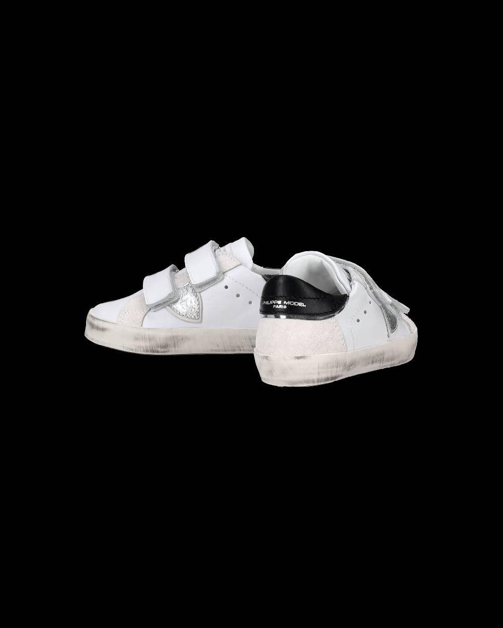 Philippe Model Sneakers Prsx Sportif da Bambini Bianche e Argento in Pelle In Saldo
