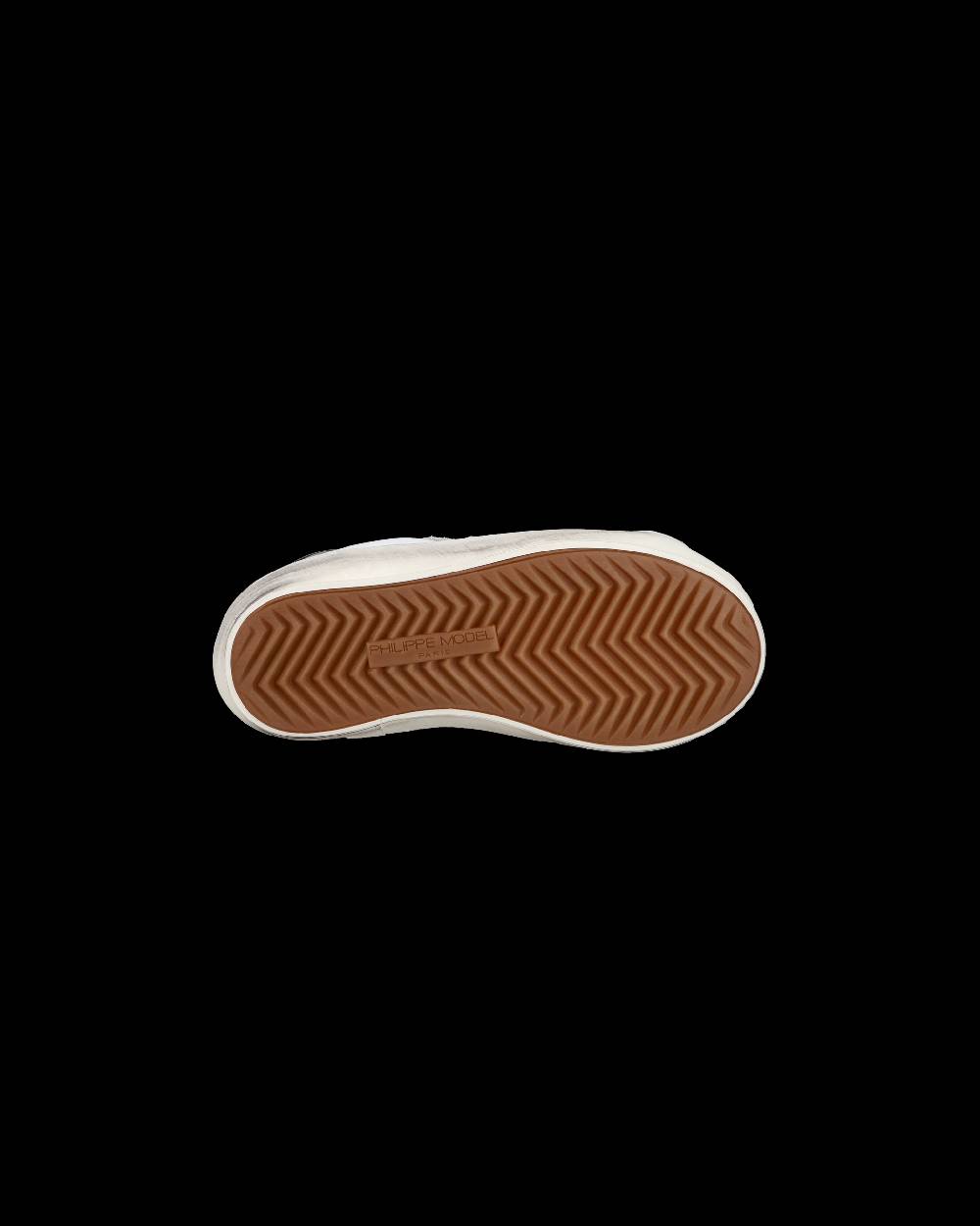 Philippe Model Baby Paris Low-Top Sneakers in Leather, White Black Nuova