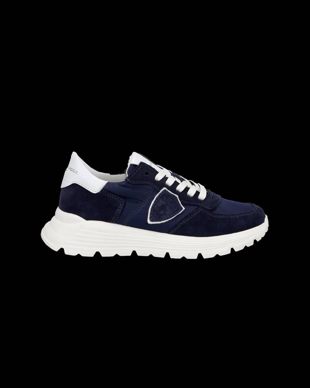 Philippe Model Junior Tropez Low-Top Sneakers in Leather, Blue Moda
