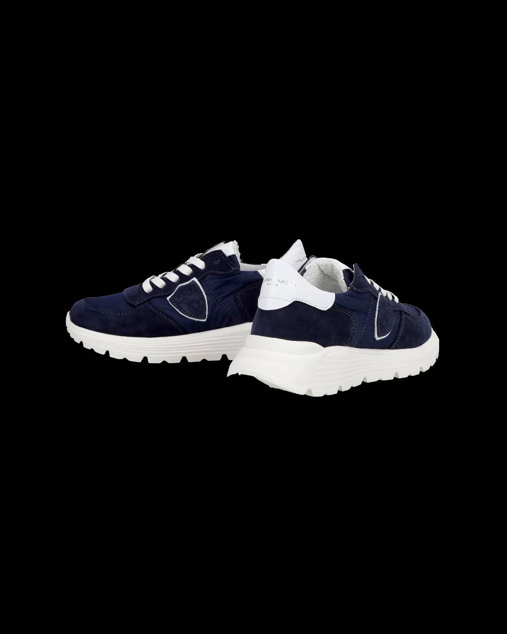 Philippe Model Junior Tropez Low-Top Sneakers in Leather, Blue Moda