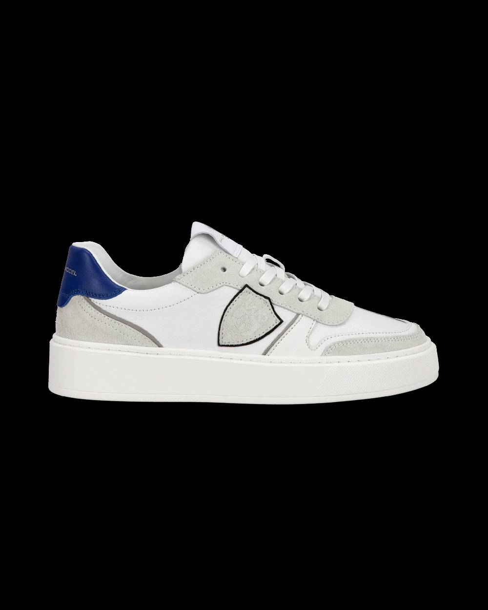 Philippe Model Junior Nice Low-Top Sneakers in Leather, White Blue 2025
