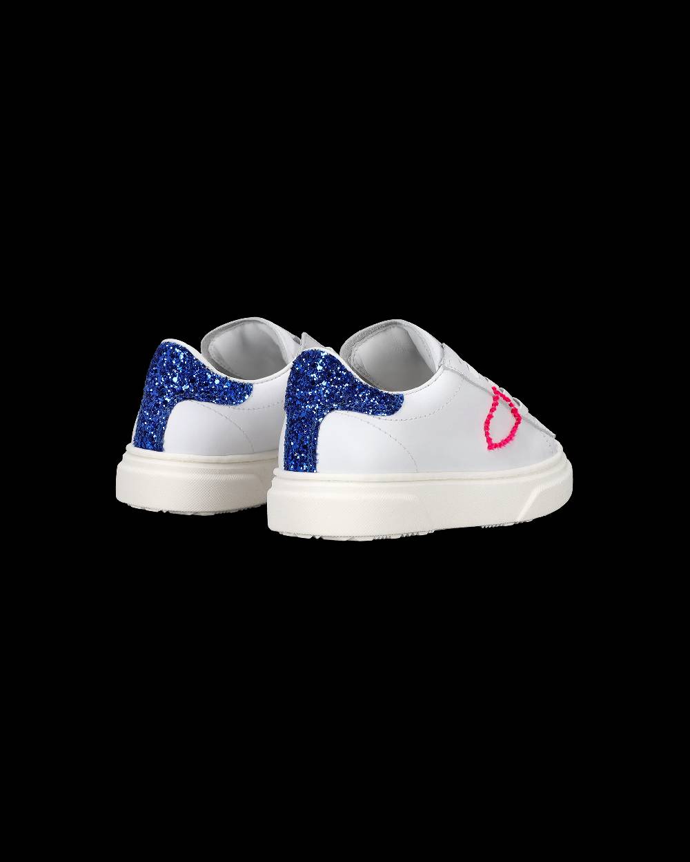 Philippe Model Scarpe da Bambini Temple Bianche e Blu in Pelle In Linea