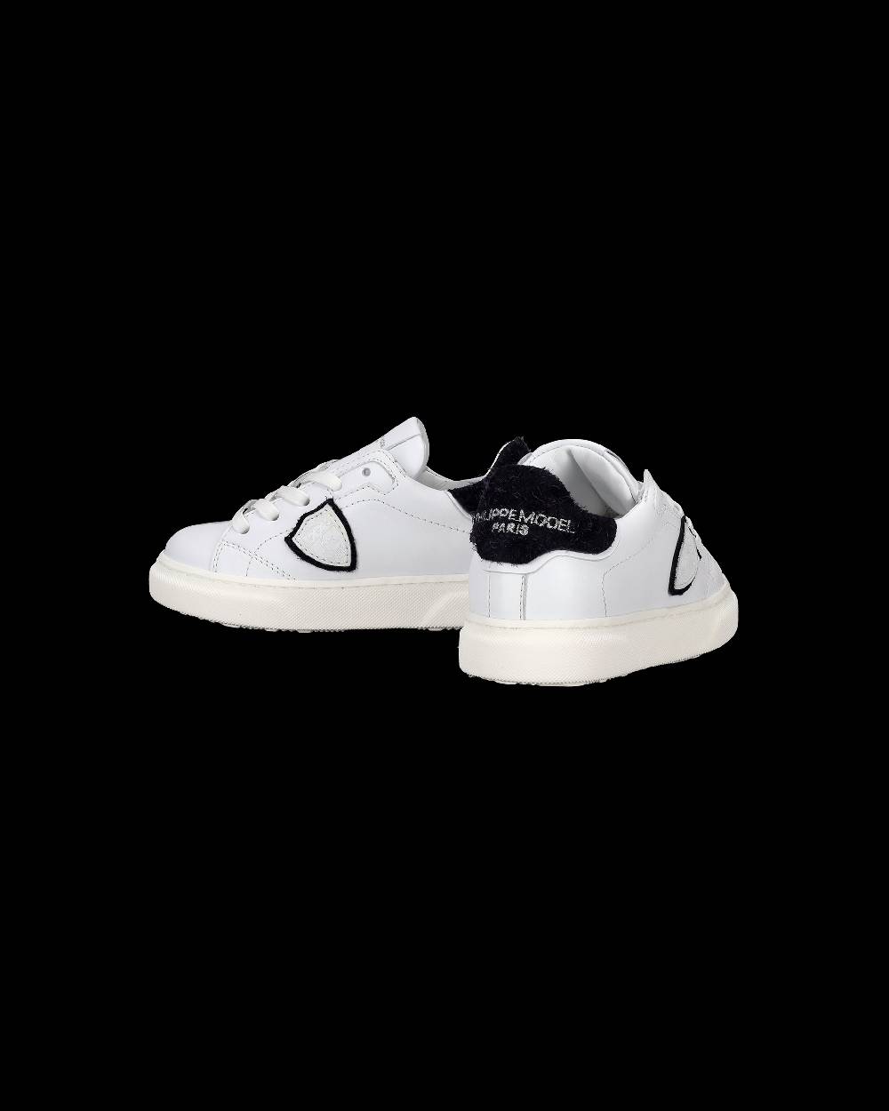 Philippe Model Sneakers da Bambini Temple Bianche e Blu in Pelle Nuovo
