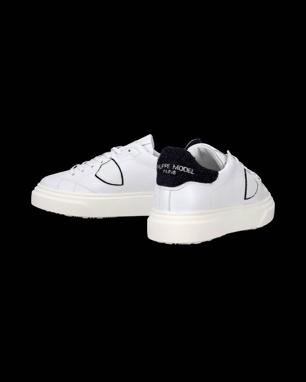 Philippe Model Sneakers Temple da Bambini Bianche e Blu in Pelle Vendita