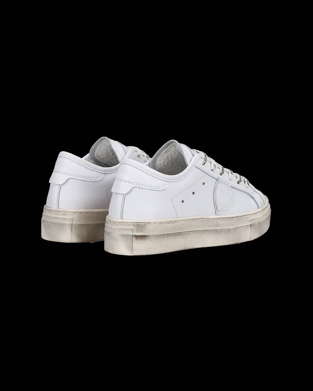 Philippe Model Sneakers basse Paris Haute da Bambino in pelle, Bianco Spedizione Gratuita