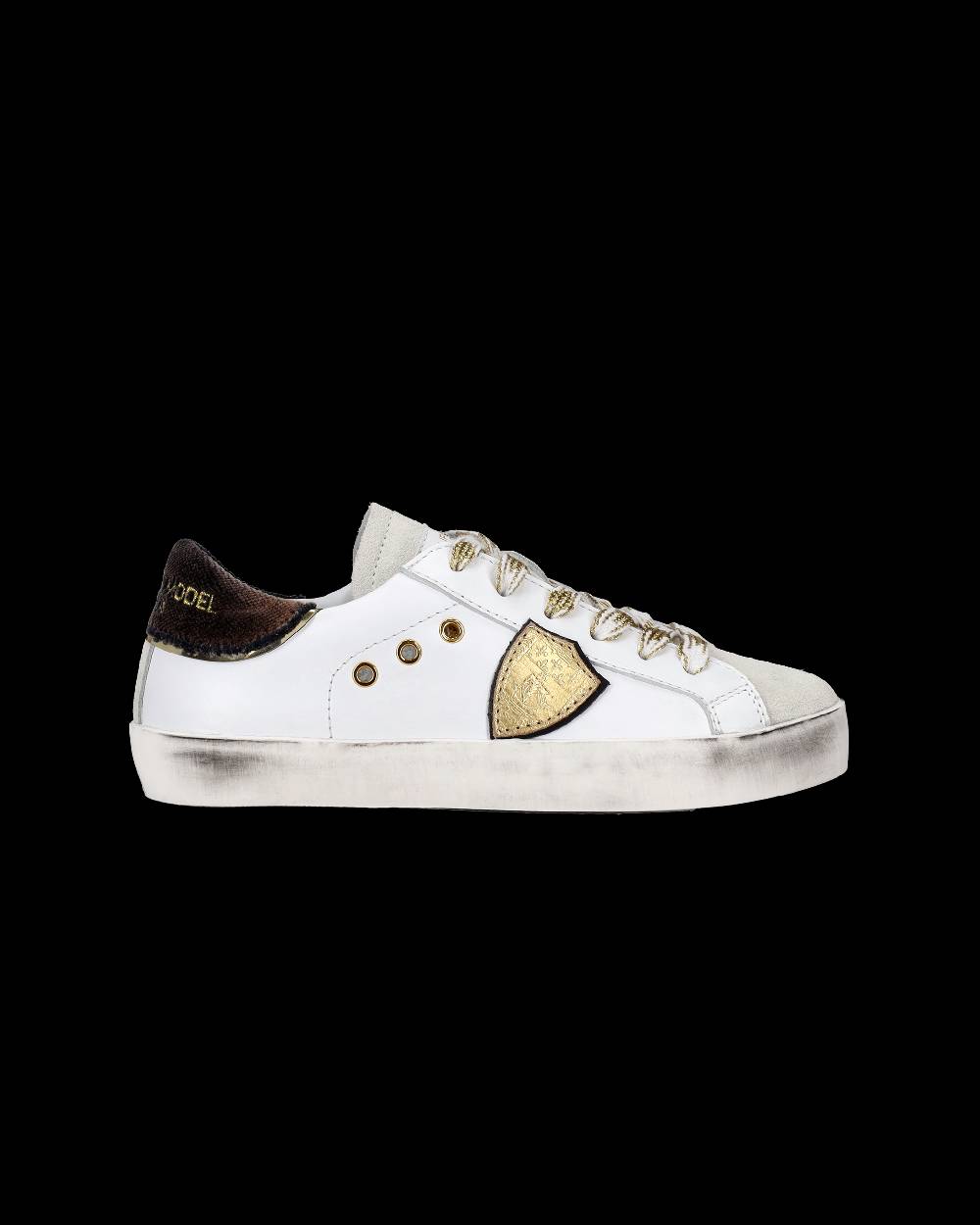 Philippe Model Sneakers Prsx basse da Bambini Bianche e Nere in Pelle Negozi Online