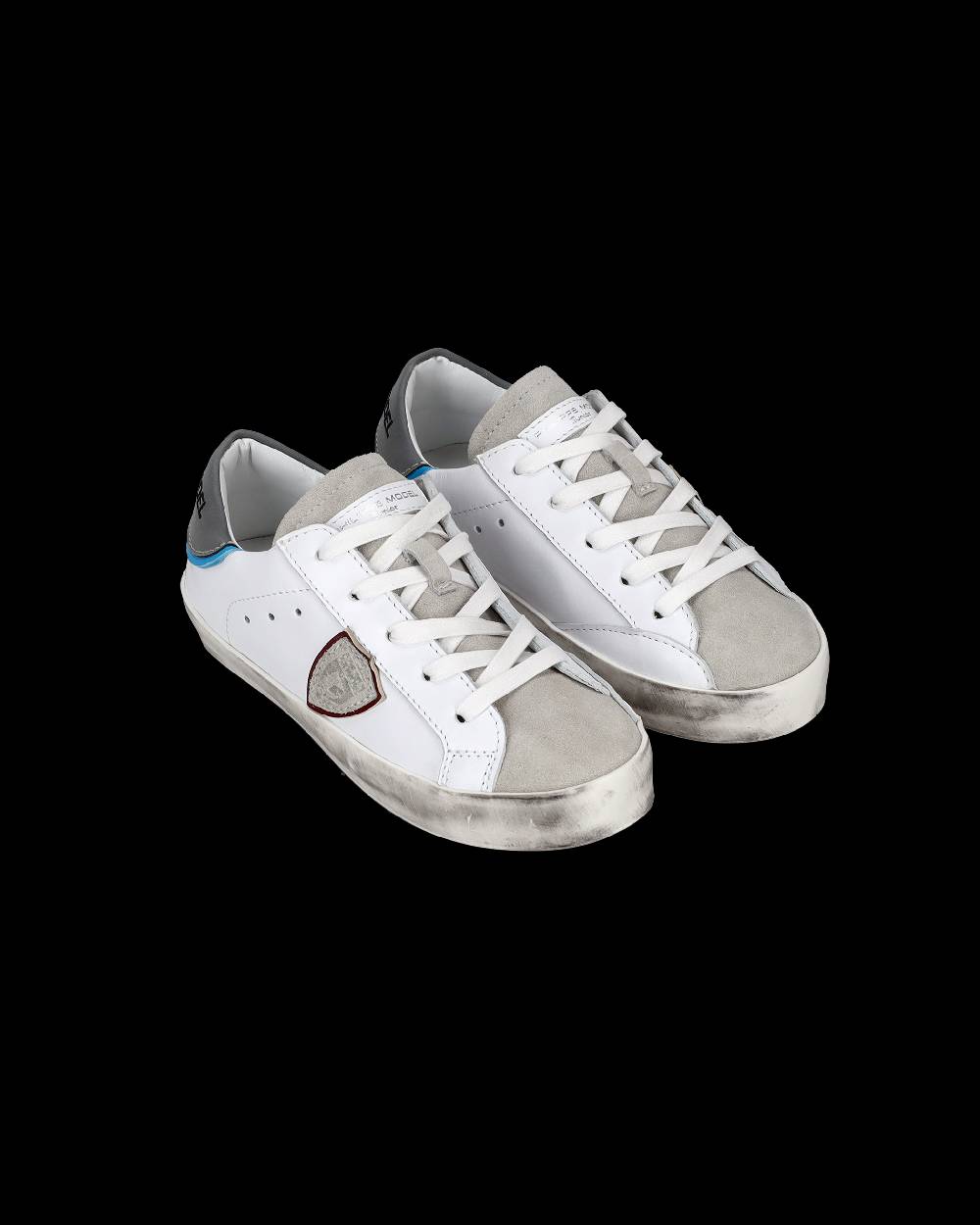 Philippe Model Scarpe da Bambini Prsx Bianche e Argento in Pelle Acquista Ora