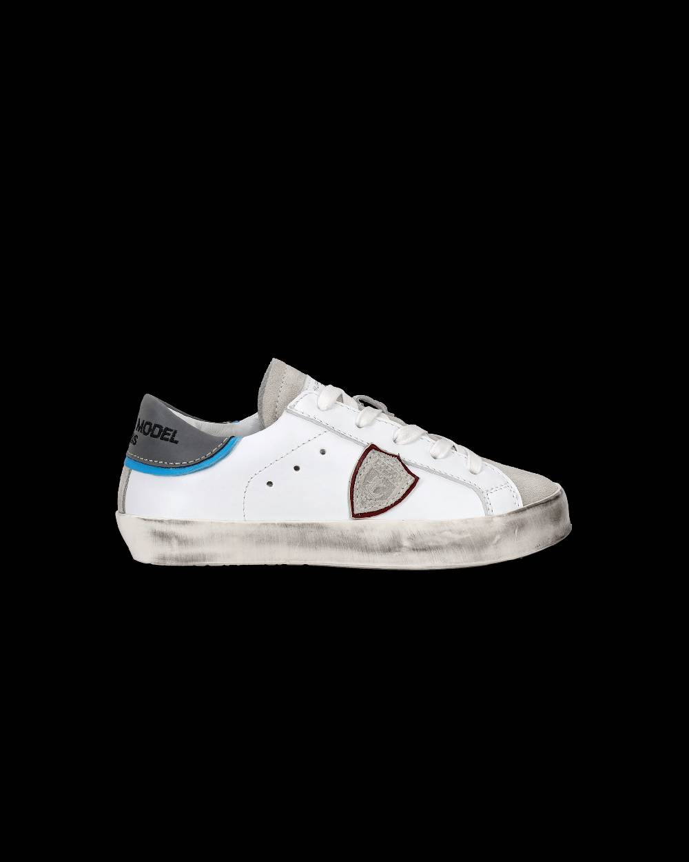 Philippe Model Scarpe da Bambini Prsx Bianche e Argento in Pelle Acquista Ora