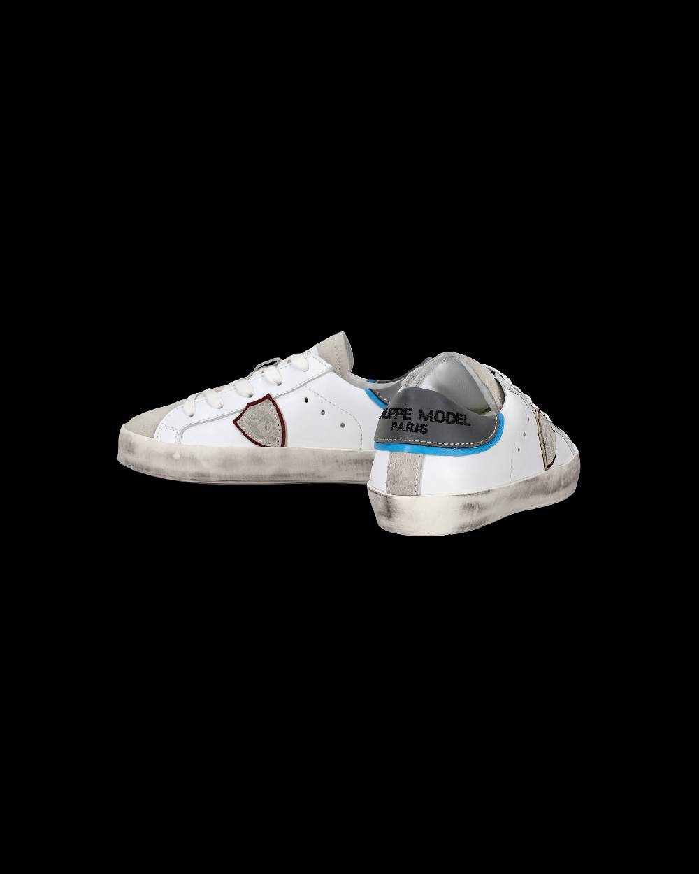 Philippe Model Scarpe da Bambini Prsx Bianche e Argento in Pelle Acquista Ora