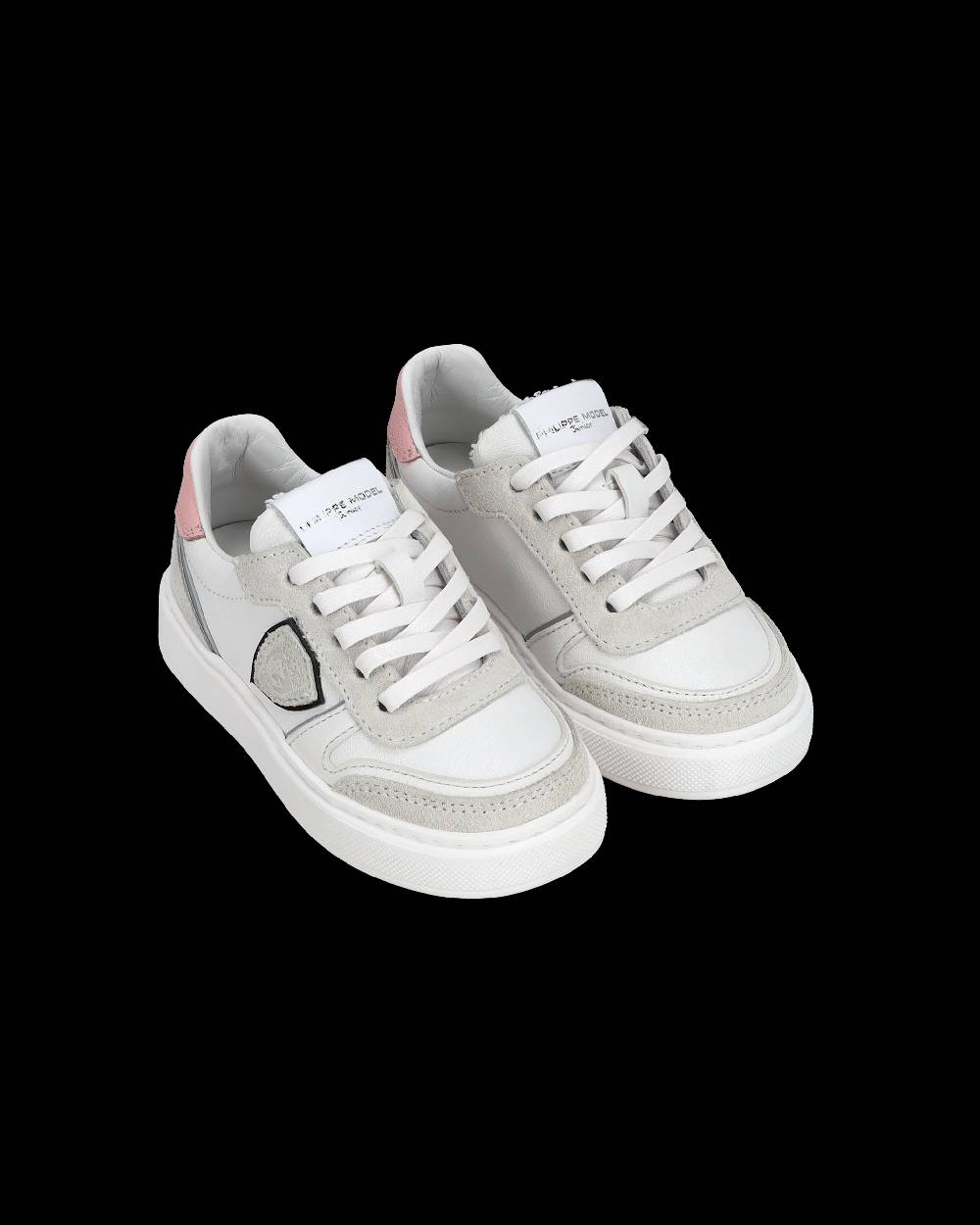 Philippe Model Baby Nice Low-Top Sneakers in Leather, Brown Blue Consegna Veloce