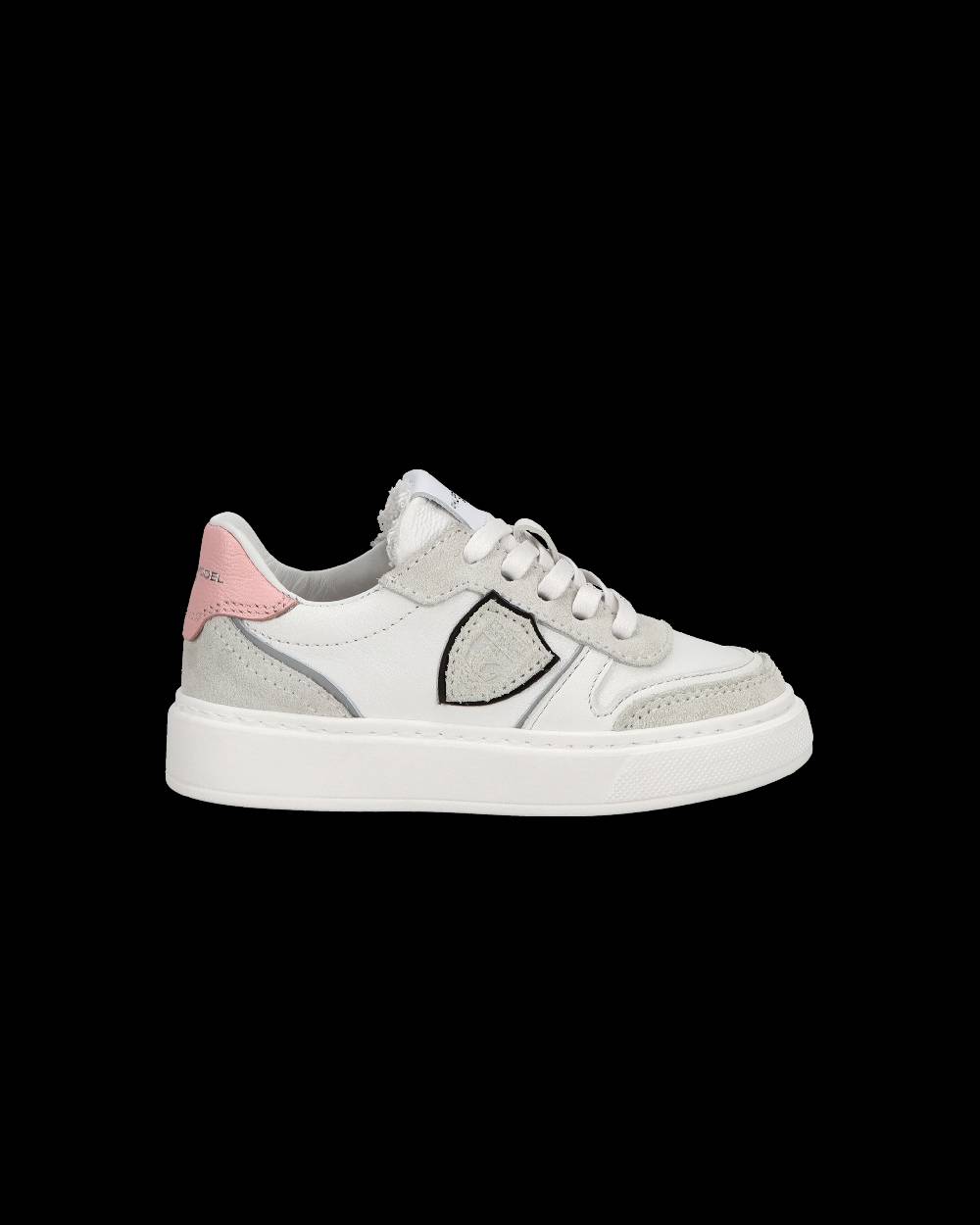 Philippe Model Baby Nice Low-Top Sneakers in Leather, Brown Blue Consegna Veloce