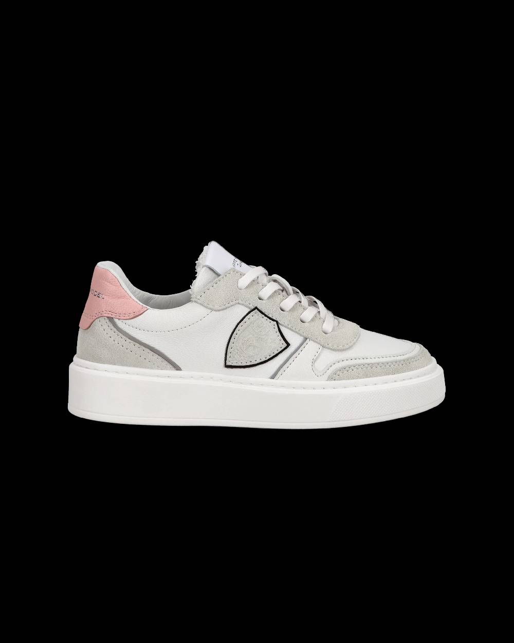 Philippe Model Junior Nice Low-Top Sneakers in Leather, Brown Blue Promozione Limitata