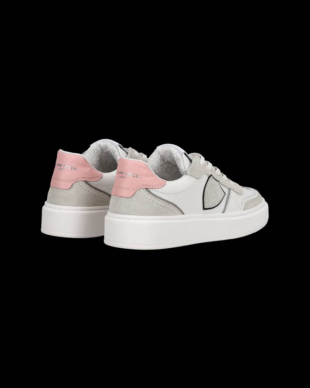 Philippe Model Junior Nice Low-Top Sneakers in Leather, Brown Blue Promozione Limitata