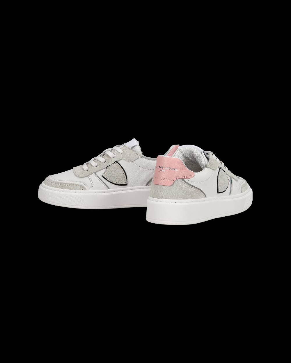 Philippe Model Junior Nice Low-Top Sneakers in Leather, Brown Blue Promozione Limitata
