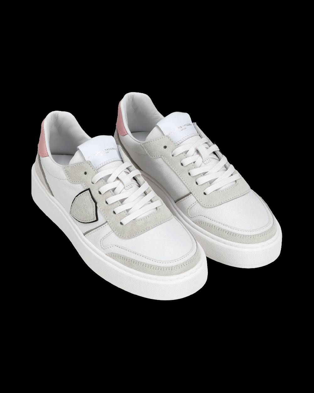Philippe Model Junior Nice Low-Top Sneakers in Leather, Brown Blue Fino Al -60%