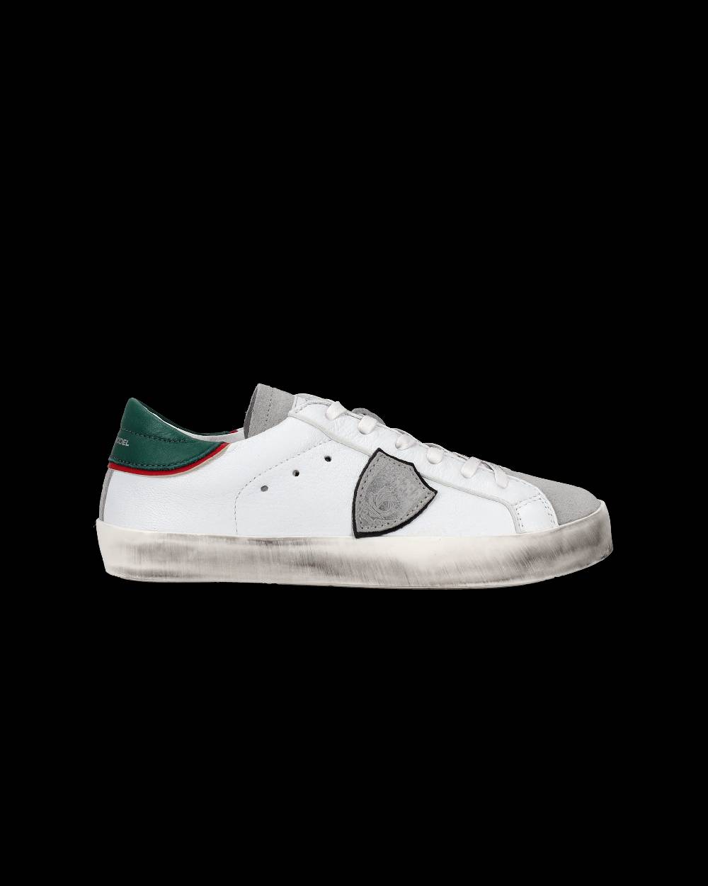 Philippe Model Sneakers Prsx basse da Bambini Bianche e Verdi in Pelle Prezzo Ridotto