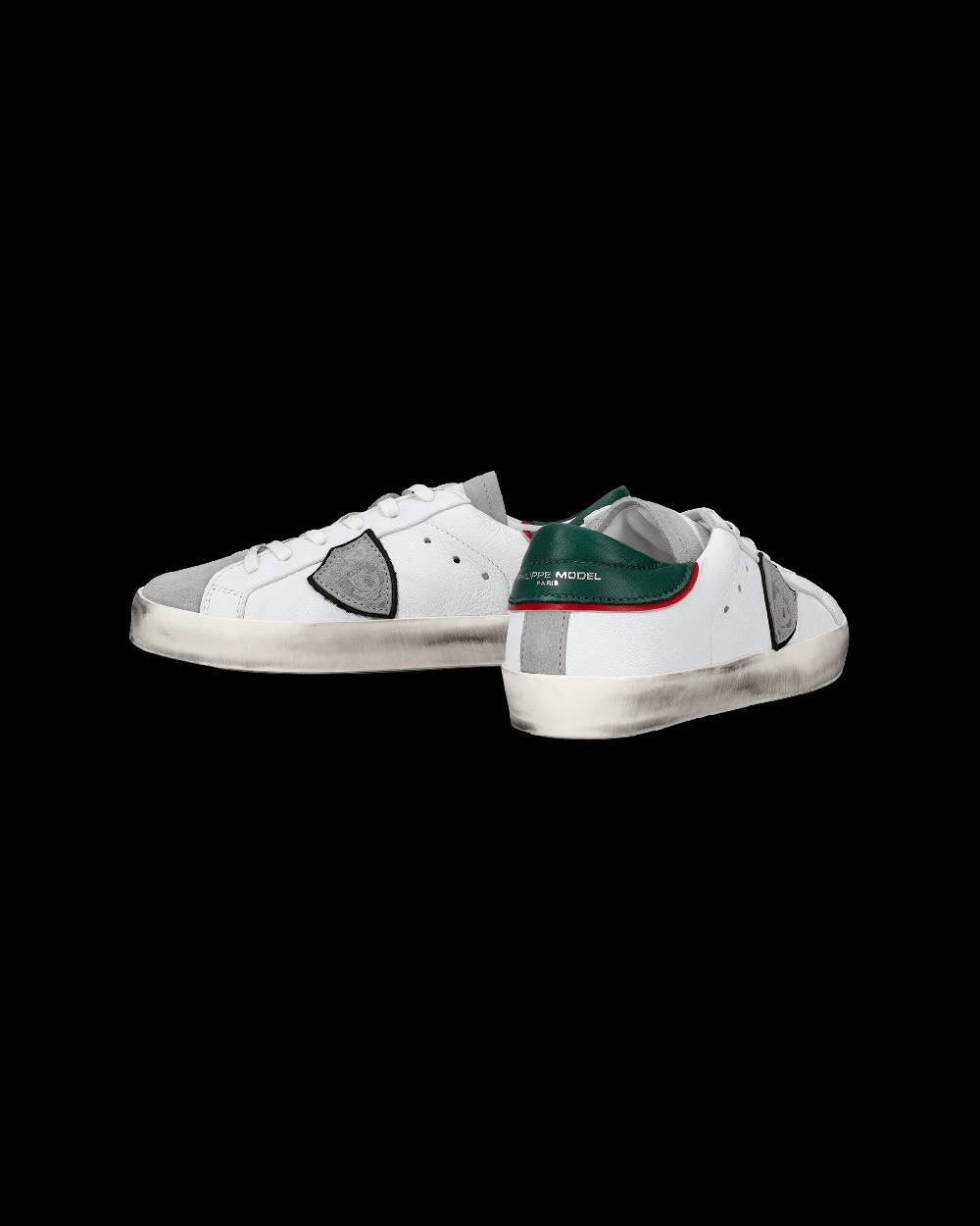 Philippe Model Sneakers Prsx basse da Bambini Bianche e Verdi in Pelle Prezzo Ridotto