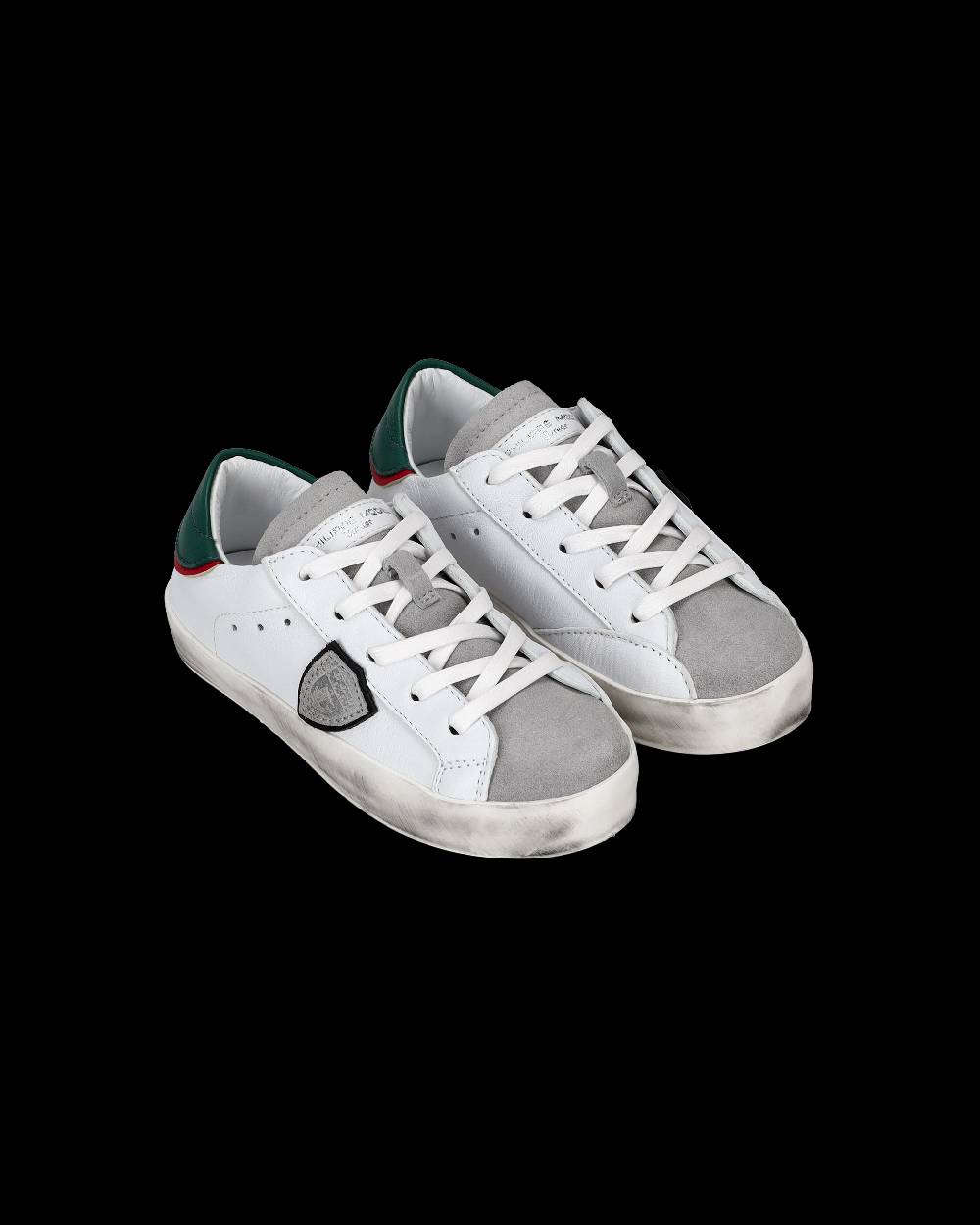 Philippe Model Sneakers da Bambini Prsx Bianche e Verdi in Pelle Sottocosto