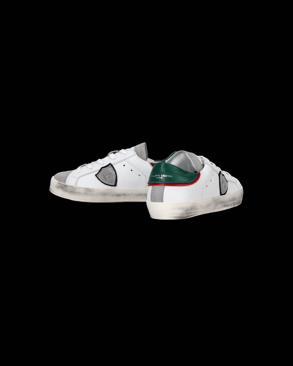 Philippe Model Sneakers da Bambini Prsx Bianche e Verdi in Pelle Sottocosto