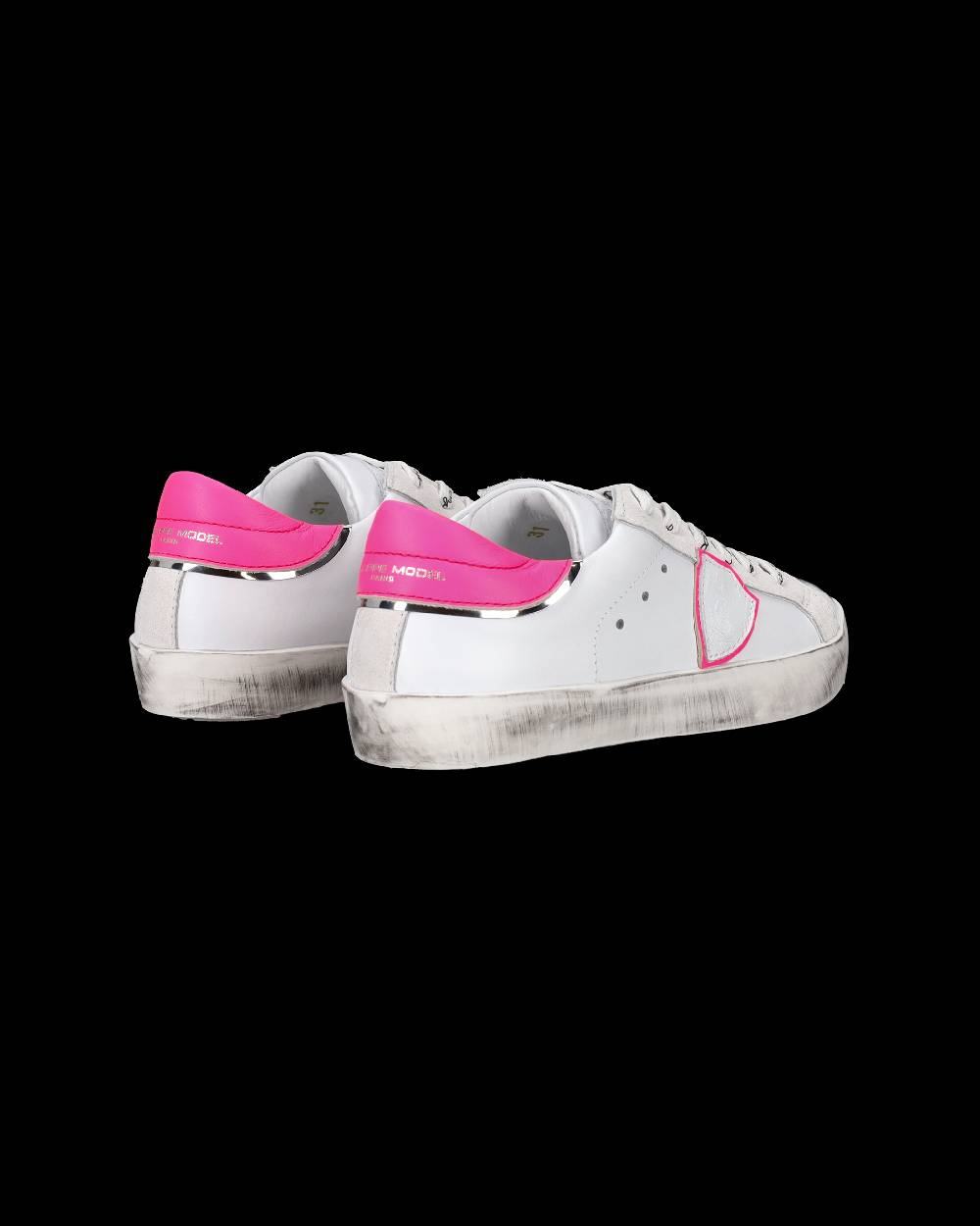 Philippe Model Sneakers Prsx basse da Bambini Bianche e Fucsia in Pelle Convenienza