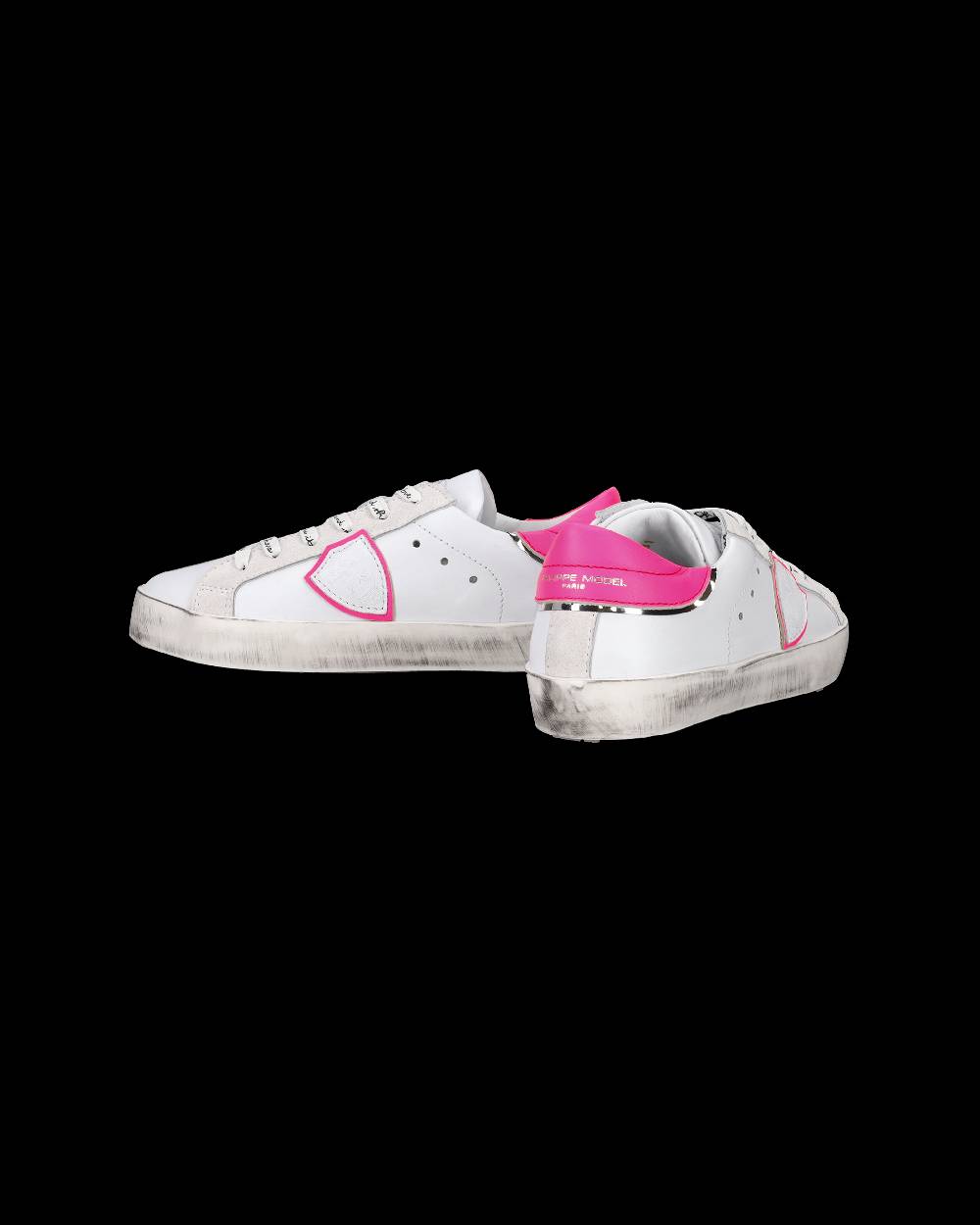 Philippe Model Sneakers Prsx basse da Bambini Bianche e Fucsia in Pelle Convenienza