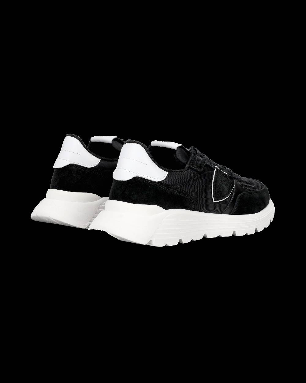 Philippe Model Sneakers Antibes da Ragazzi Nere in Tessuto Tecnico Presa