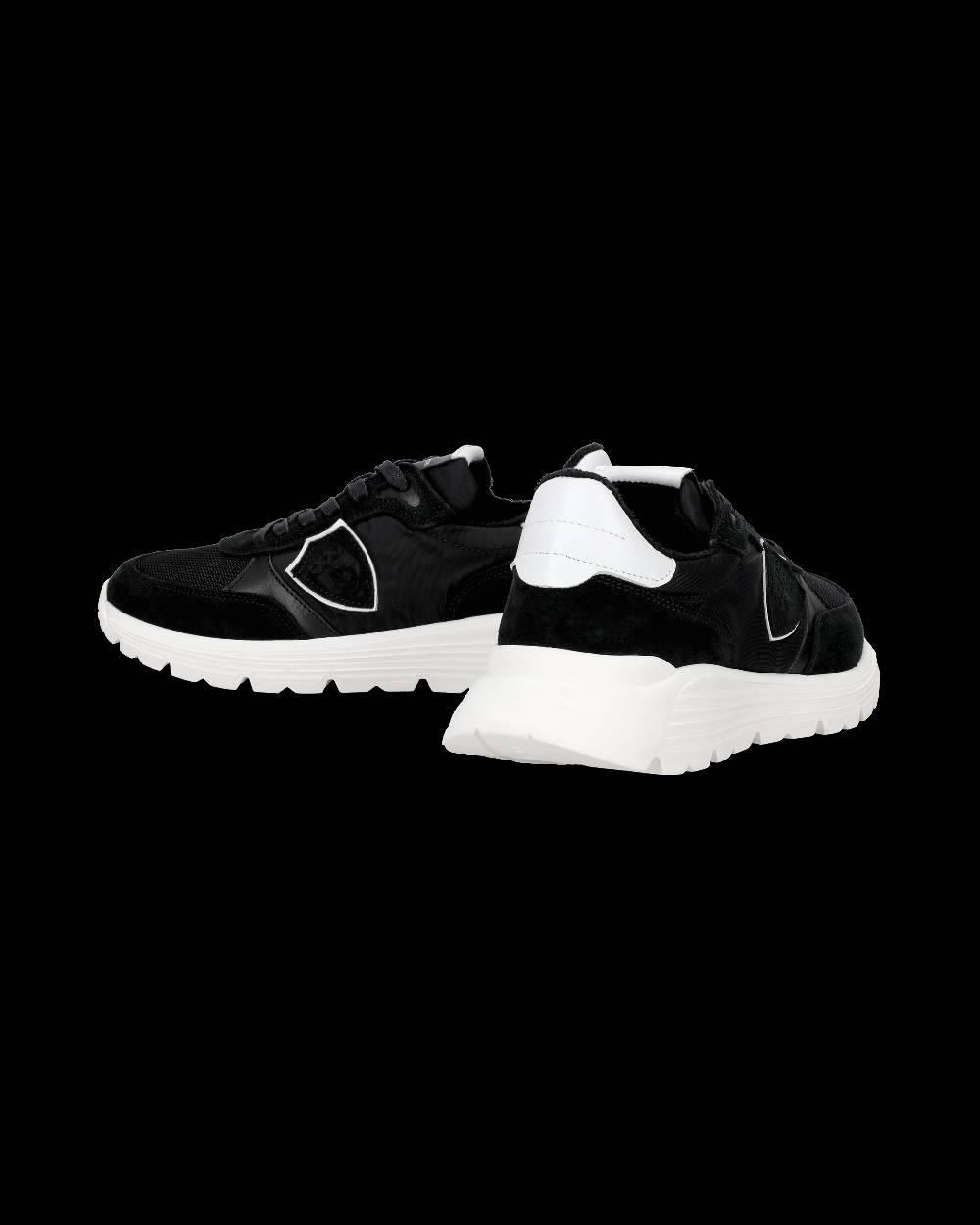 Philippe Model Sneakers Antibes da Ragazzi Nere in Tessuto Tecnico Presa