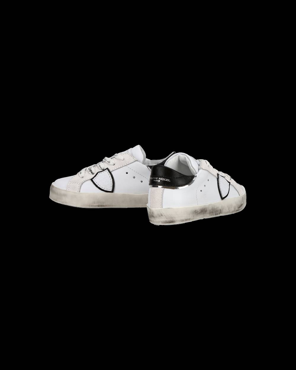 Philippe Model Sneakers Paris da Bambini Bianche e Nere in Pelle In Vendita