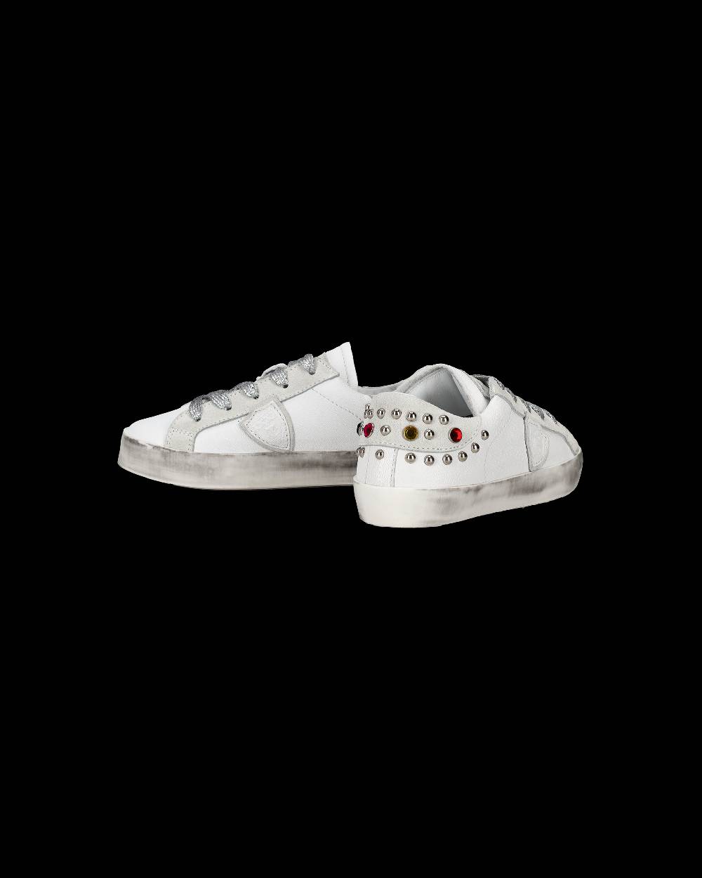 Philippe Model Sneakers Paris da Bambini Bianche e Grigie in Pelle Hotsell