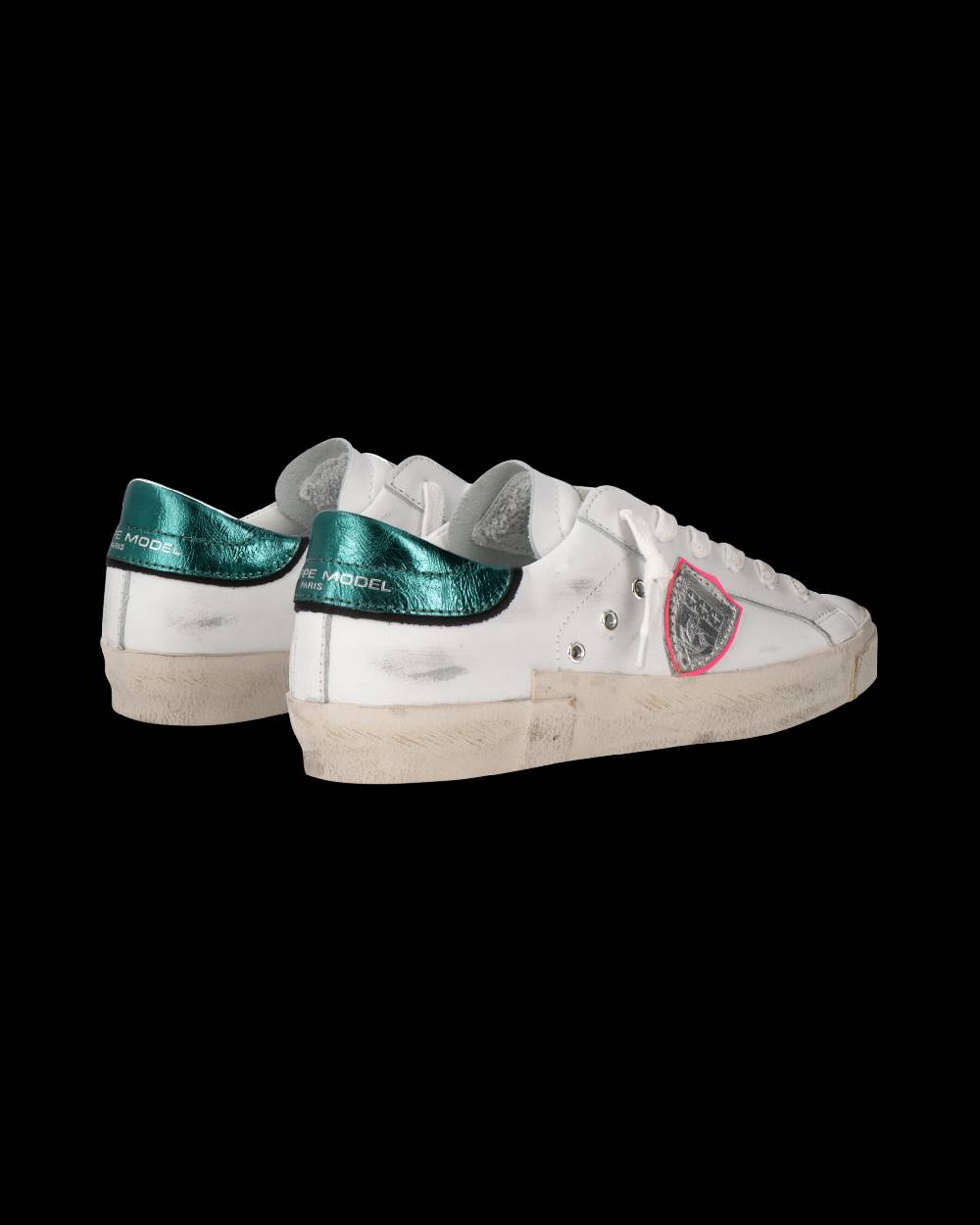 Philippe Model Sneaker Prsx Donna, Bianco e Petrolio Soddisfazione Garantita