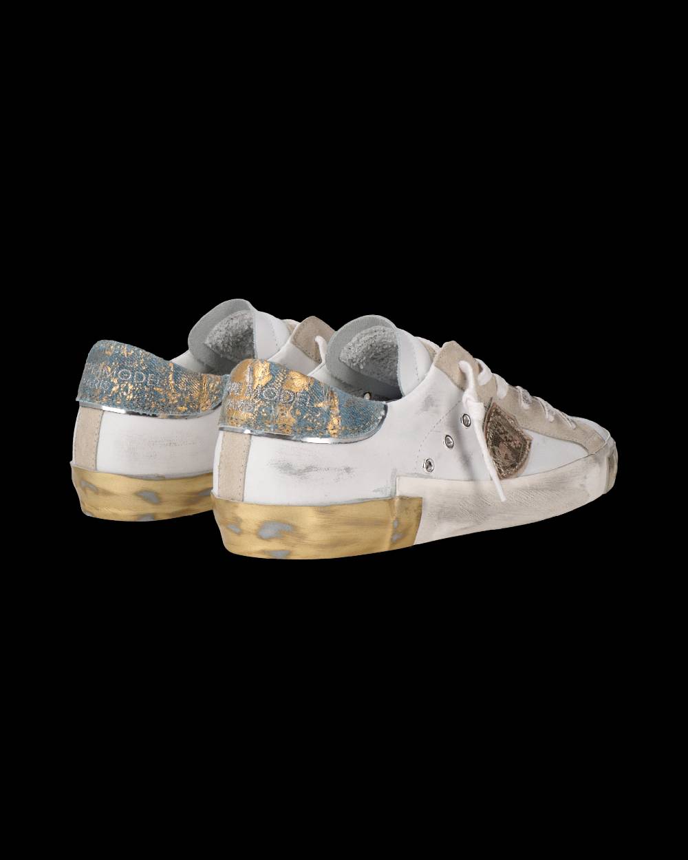 Philippe Model Sneaker Prsx Donna, Bianco e Azzurro Vendita