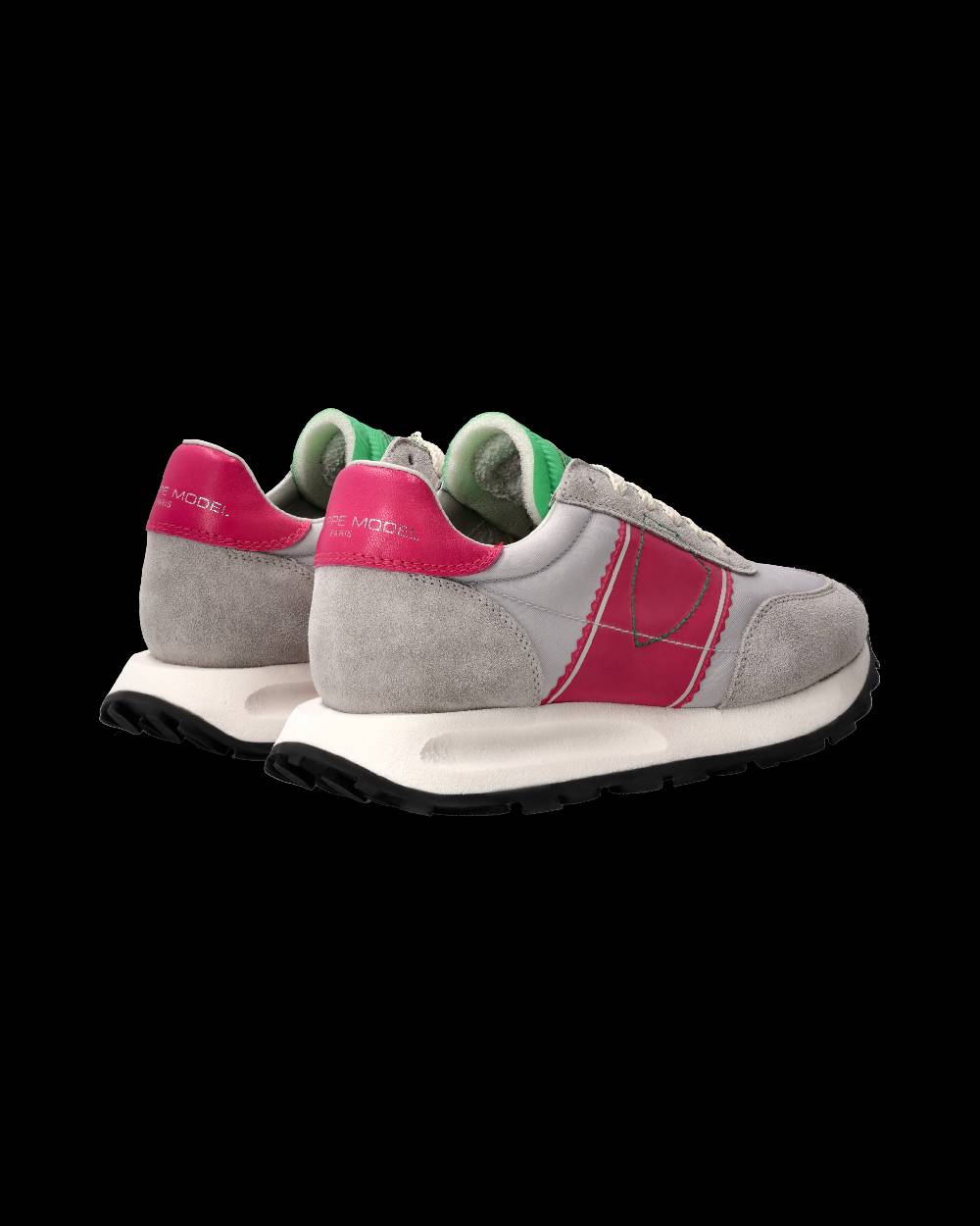 Philippe Model Sneaker Running Tour Donna, Grigio e Fucsia Outlet