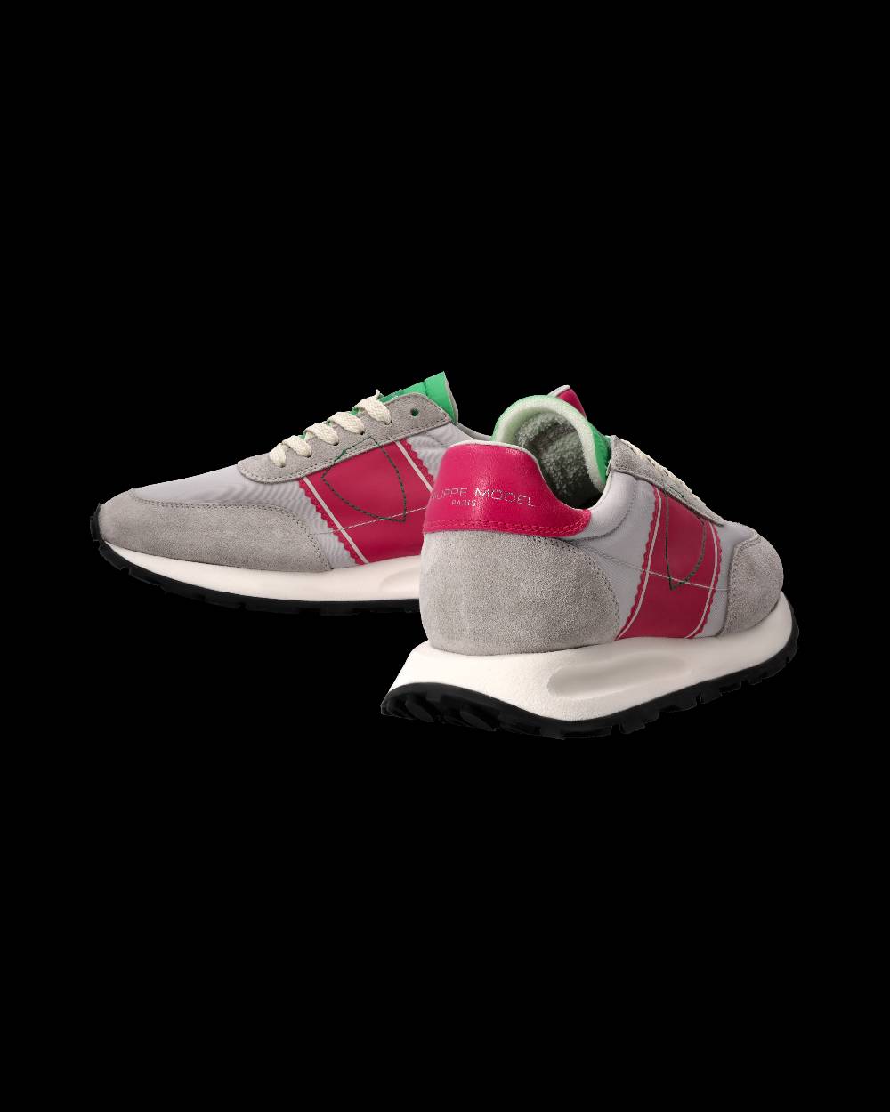 Philippe Model Sneaker Running Tour Donna, Grigio e Fucsia Outlet