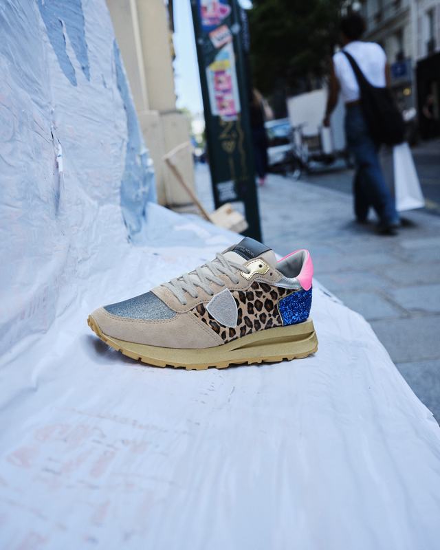 Philippe Model Sneaker basse Tropez Haute donna - beige, bluette e rosa I Più Venduti