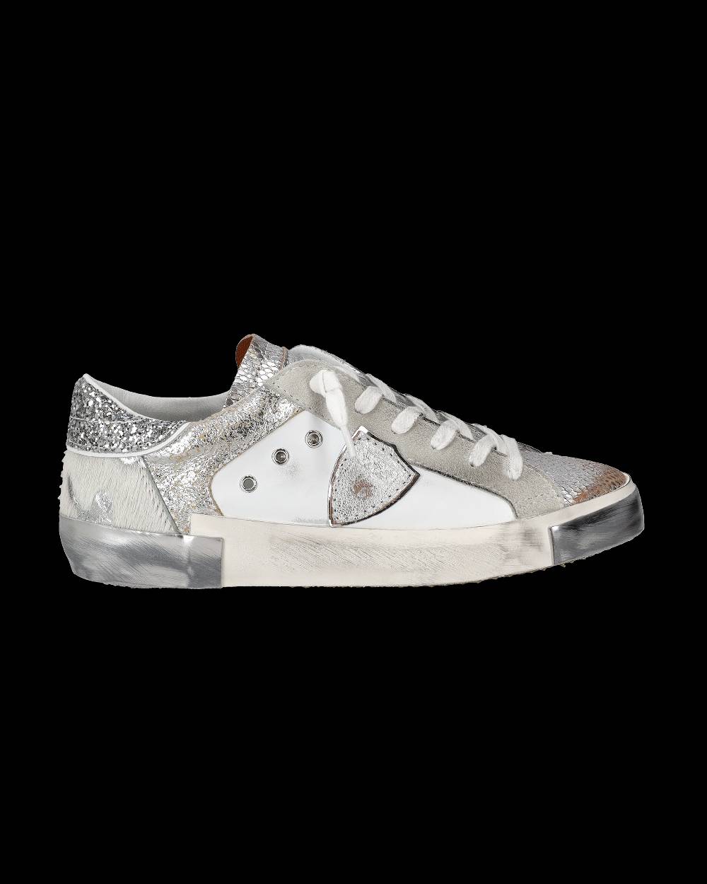 Philippe Model Sneaker bassa PRSX donna - bianco e argento Nuova