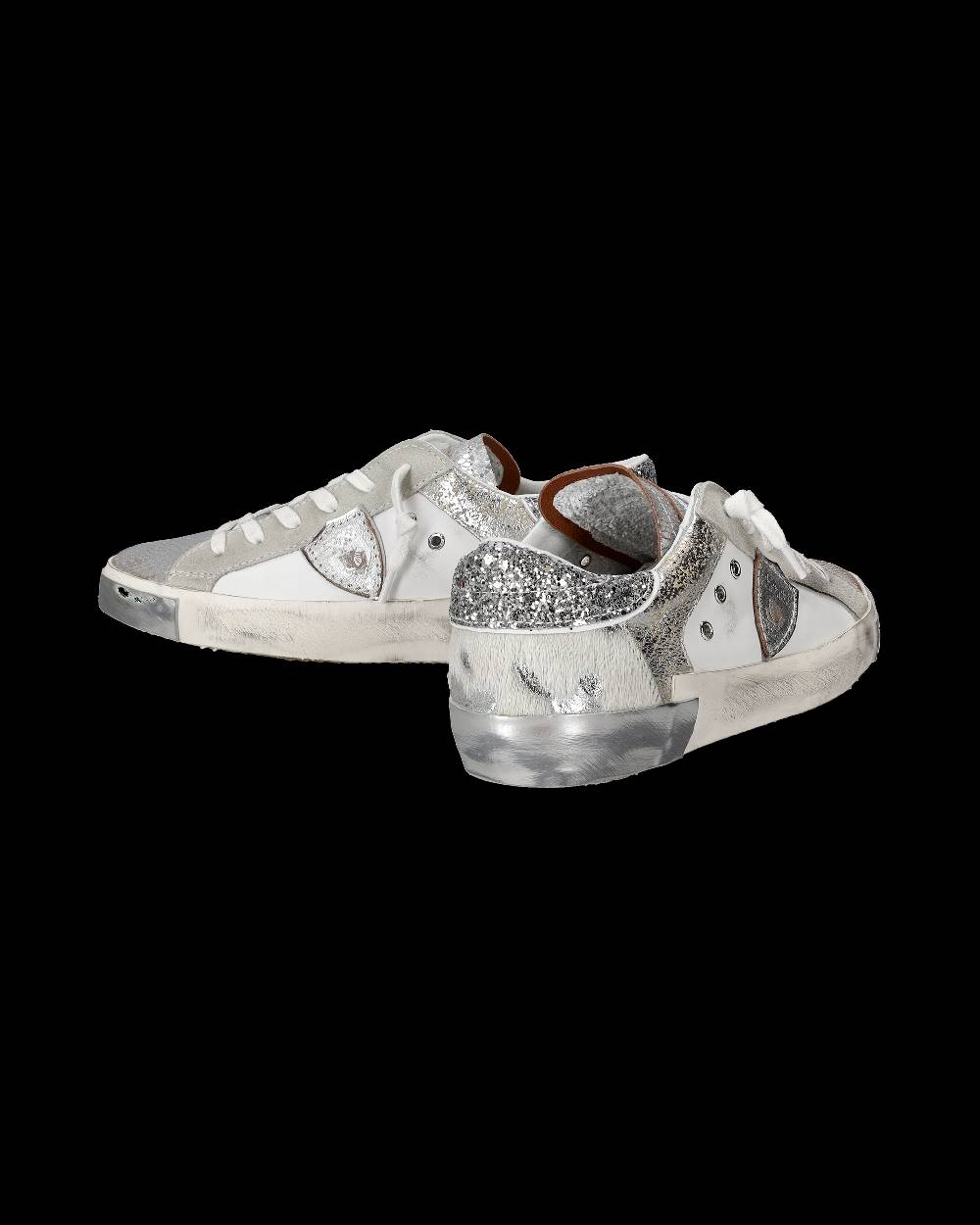 Philippe Model Sneaker bassa PRSX donna - bianco e argento Nuova