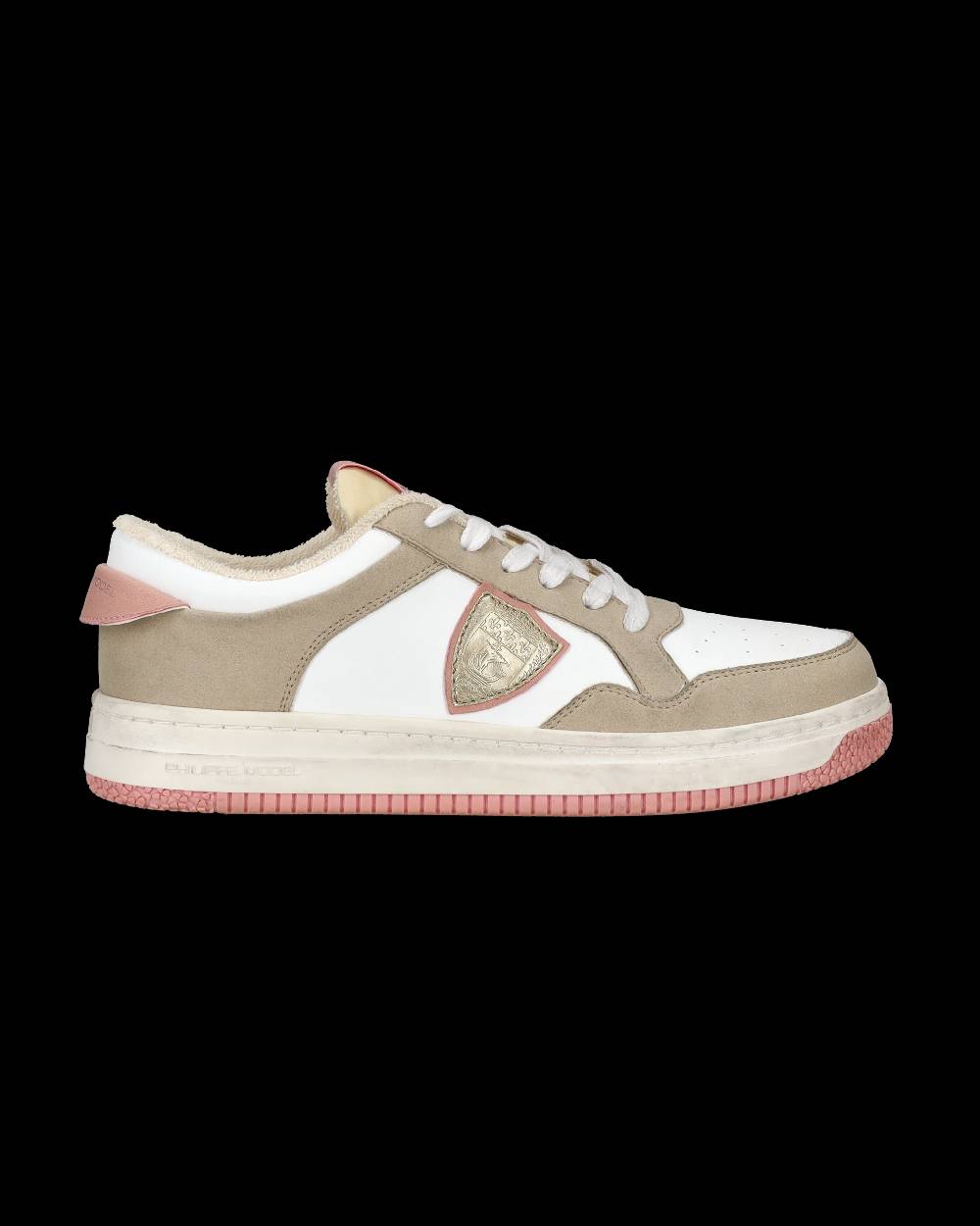 Philippe Model Sneakers Lyon da Donna Bianche e Rosa in Pelle Riciclata Qualità Garantita