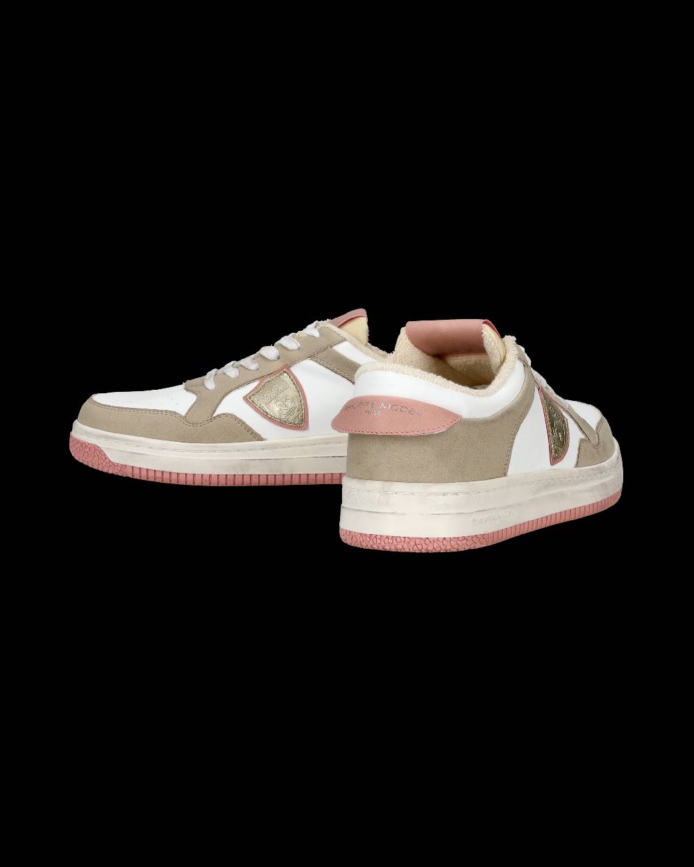 Philippe Model Sneakers Lyon da Donna Bianche e Rosa in Pelle Riciclata Qualità Garantita