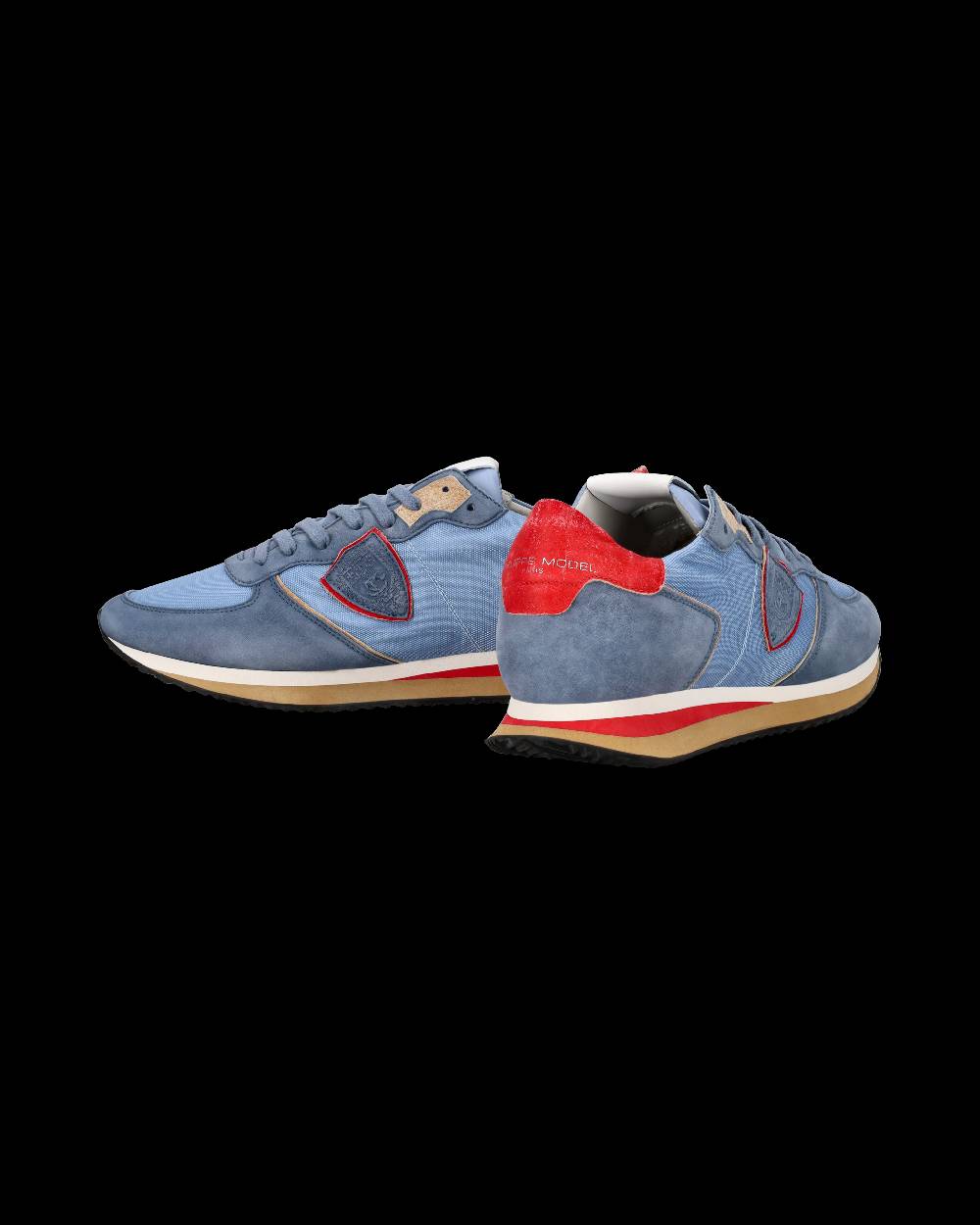 Philippe Model Sneaker casual Trpx da uomo in nylon e pelle Nabuk - Azzurro Negozi Online