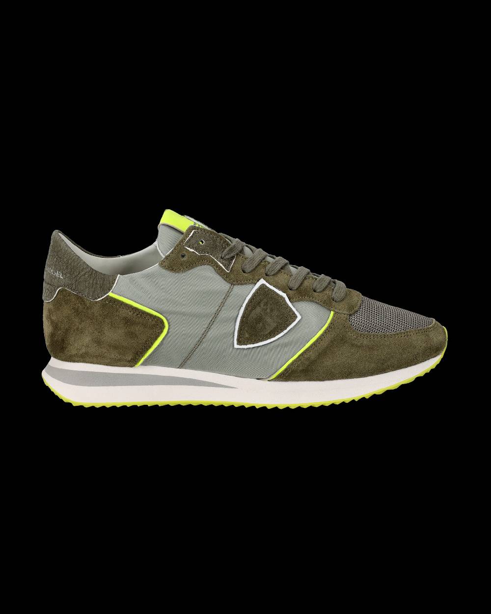 Philippe Model Sneakers Trpx da Uomo Verde militare e Gialle in Tessuto Tecnico Acquista Ora