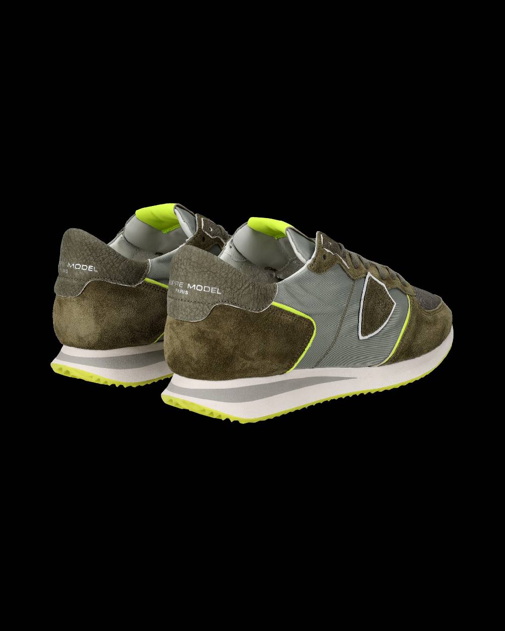 Philippe Model Sneakers Trpx da Uomo Verde militare e Gialle in Tessuto Tecnico Acquista Ora